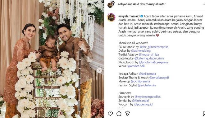 Momen Baby Arash Tedak Siten dan Doa Spesial dari Geni Faruk